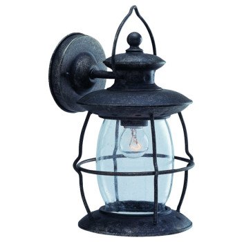 Boston Harbor BRT-CDC1691-3L Outdoor Wall Lantern, 120 V, 60 W, Steel Fixture, Misty Pewter Fixture