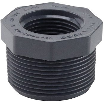 Lasco 839211BC Reducing Bushing, 1-1/2 x 1 in, Male x Female, PVC, SCH 80 Schedule