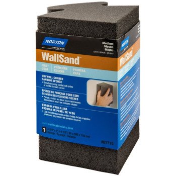 NORTON WallSand 07660701715 Drywall Sanding Sponge, 7 in L, 4-1/2 in W, 3-3/4 in Thick, Medium Grade