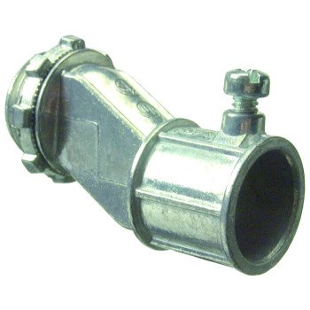 Halex 03705B Offset Connector, 1/2 in, Zinc