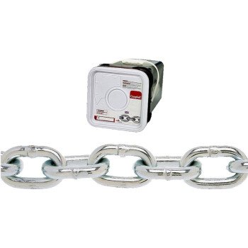 Campbell 014-3526 Proof Coil Chain, 5/16 in, 75 ft L, 30 Grade, Steel, Zinc