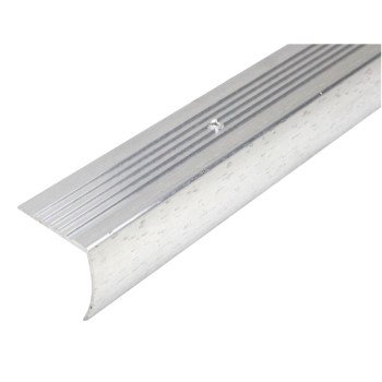 Shur-Trim FA2184HSI06 Stair Nose Moulding, 6 ft L, 1-1/8 in W, Aluminum, Hammered Silver