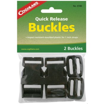 COGHLAN'S 0180 Quick Release Buckle, Plastic, For: 1 in Straps