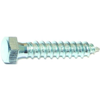 Midwest Fastener 01315 Lag Screw, 3/8 in Thread, 2 in OAL, Zinc