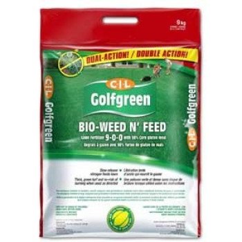 C-I-L Golfgreen 2005451 Organic Lawn Fertilizer, 9 kg, Granular, 9-0-0 N-P-K Ratio