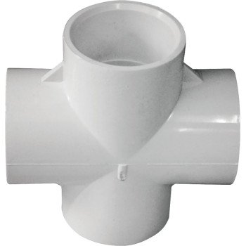 IPEX 435471 Pipe Cross, 1 in, Socket, PVC, White, SCH 40 Schedule, 150 psi Pressure