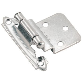 Amerock 1887611 Hinge, 3/8 in Inset, Self-Closing Close, Satin Nickel