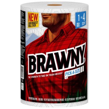 Brawny Pick-A-Size 44373 Paper Towel, 5-1/2 in L, 11 in W, 2-Ply, 1/PK