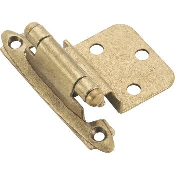 Amerock BPR3428BB Cabinet Hinge, 3/8 in Inset, Burnished Brass