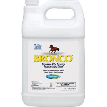 Farnam Bronco 100502327 Fly Spray, Liquid, Clear, Citronella, 1 gal Bottle