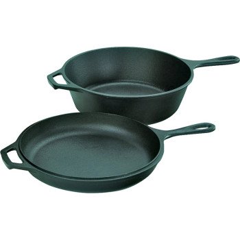 Lodge LCC3 Pre-Seasoned Combo Cooker, 3.2 qt Capacity, Cast Iron