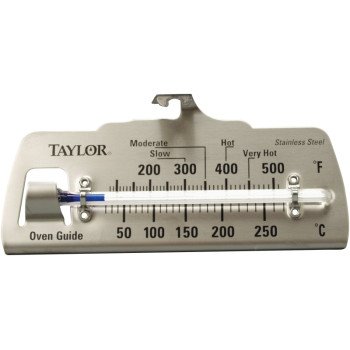 Taylor 5921N Oven Guide Thermometer, 100 to 600 deg F, Analog Display