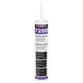 Roberts 7200 Series 7200RB313 Wall Base Adhesive, Tan, 325 mL Tube