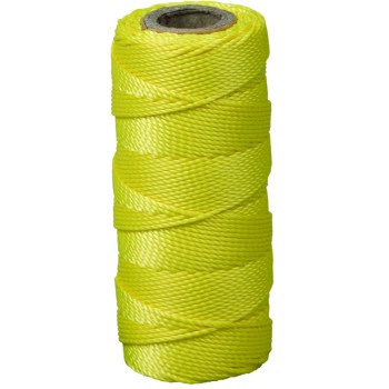 Ben-Mor 60117 Mason and Chalkline Twine, #18 Dia, 250 ft L, Nylon, Bright Yellow