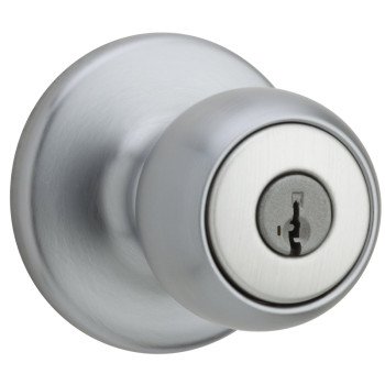 Weiser Yukon Series 9GAC5310-048 Entry Door Knob, 1-7/8 in Dia Knob, Satin Chrome