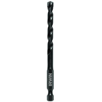 Irwin 1870544 Impact Drill Bit, 1/4 in Dia, 4 in OAL, 1-Flute, 1/4 in Dia Shank, Hex Shank