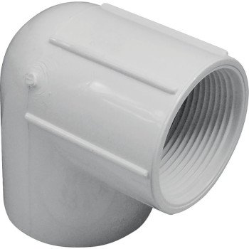 IPEX 435509 Pipe Elbow, 1-1/4 in, Socket x FPT, 90 deg Angle, PVC, White, SCH 40 Schedule, 150 psi Pressure