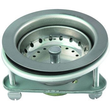 Keeney 1441SS Basket Strainer, 4.42 in Dia, Stainless Steel, Chrome, For: 3-1/2 in Dia Opening Sink