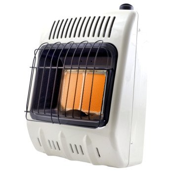 Mr. Heater MHVFDF10RT Vent-Free Radiant Dual Fuel Heater, 18-1/4 in W, 23 in H, 10,000 Btu/hr Heating, White