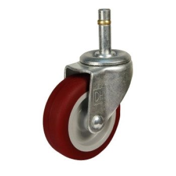 Dh Casters C-LI40GRPUS Swivel Caster, 4 in Dia Wheel, 1 in W Wheel, Polyurethane Wheel, 150 lb