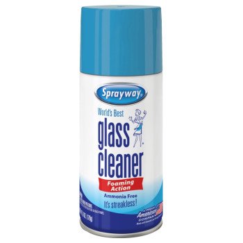 Sprayway SW195R Glass Cleaner, 6 oz, Aerosol, Butyl, Colorless/Pale Yellow