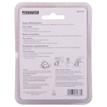 ProSource FE-S403-PS Furniture Bumper Pad, 1/2 in, Square, PU