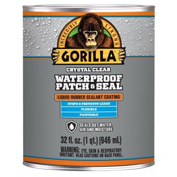 Gorilla 105341 Rubberized Coating, Waterproof, Clear, 32 oz