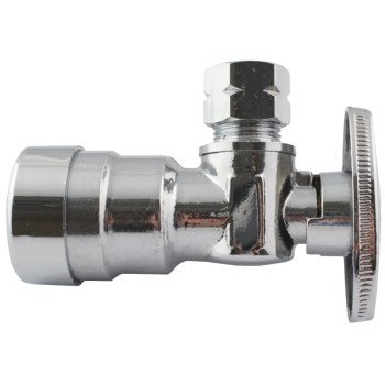 Apollo APXPV1238A Stop Valve, 1/2 x 3/8 in Connection, Push-Fit x Compression, Brass Body