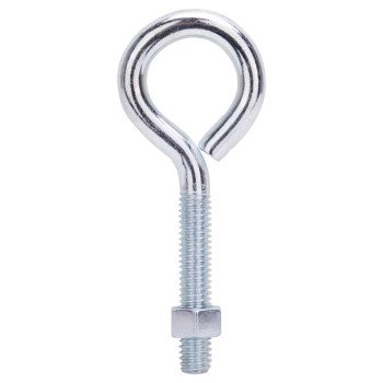 ProSource LR283 Eye Bolt, 9.3 mm Thread, Machine Thread, 2 in L Thread, 1-5/8 in Dia Eye, 281 lb Working Load, Steel