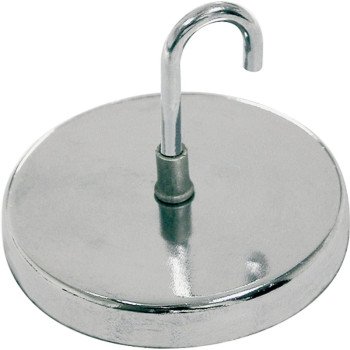 Magnet Source 07218 Magnetic Hook, Ceramic, Chrome, 20 lb