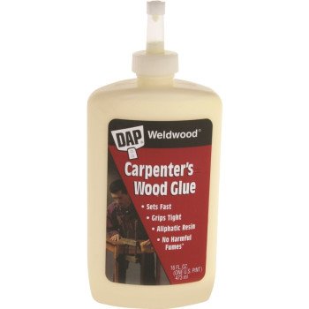 DAP Weldwood 00491 Wood Glue, Yellow, 1 pt Bottle