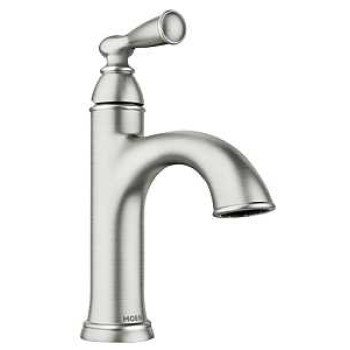 Moen Banbury Series 84945SRN Bathroom Faucet, 1.2 gpm, 1-Faucet Handle, Zinc, Spot Resist Brushed Nickel, Lever Handle