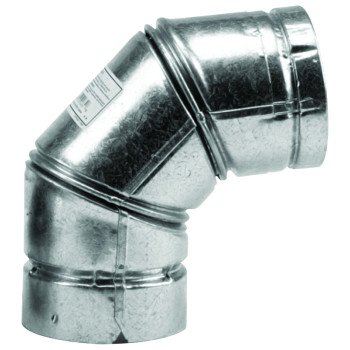 Selkirk PELLET PIPE 243231/243230 Stove Pipe Elbow, 90 deg Angle, 3 in, Stainless Steel, Galvanized