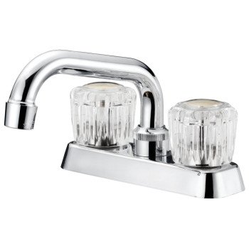 Boston Harbor FL010003CP Laundry Faucet, 2 gpm, 2-Faucet Handle, 3-Faucet Hole, Metal/Plastic, Chrome Plated