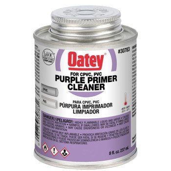 Oatey 30783 Primer/Cleaner, Liquid, Purple, 8 oz Pail