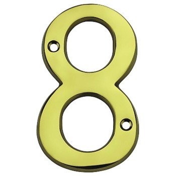 National Hardware V1900 Series N197-855 House Number, Character: 8, 4 in H Character, 2.35 in W Character, Solid Brass