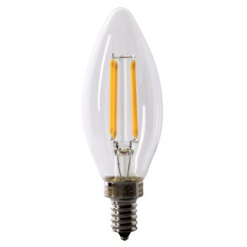 Feit Electric BPCTC40/927CA/FIL LED Bulb, Decorative, B10 Lamp, 40 W Equivalent, E12 Lamp Base, Dimmable
