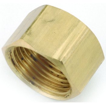 Anderson Metals 730081-04 Tube Cap, 1/4 in, Compression, Brass