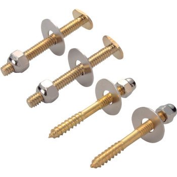 ProSource PMB-482-3L Bolt Screw Set, Steel, Brass, For: Use to Attach Toilet to Flange