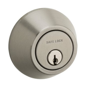 Weiser 9SD91000-013 Deadbolt, 3 Grade, Satin Nickel, 2-3/8 to 2-3/4 in Backset, Pin, Tumbler Keyway