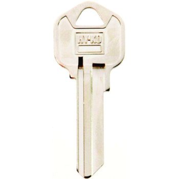 Hy-Ko 11010KW11 Key Blank, Brass, Nickel, For: Kwikset Cabinet, House Locks and Padlocks