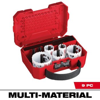 Milwaukee Hole Dozer 49-22-4009 Hole Saw Kit, 9-Piece, Steel