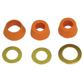 Danco 80330 Cone Washer, 3/8, 1/2 in Dia, Rubber, Orange