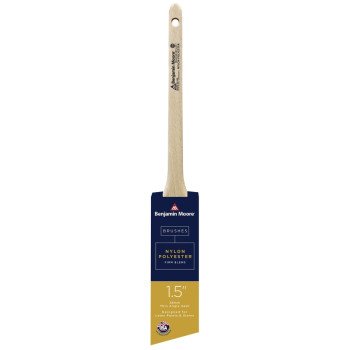 Benjamin Moore U61815-017 Paint Brush, Firm Brush, 2-3/16 in L Bristle, Nylon/Polyester Bristle, Thin Angle Sash Handle, 1/EA