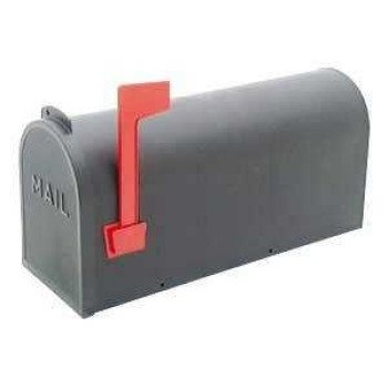 Pro-Df P9222N Curbside Mailbox, Plastic, 7 in W, 19-1/2 in D, 10 in H, Black