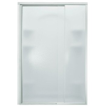 Sterling 1500D-48S Shower Door, Tempered Glass, Textured Glass, Framed Frame, Aluminum Frame