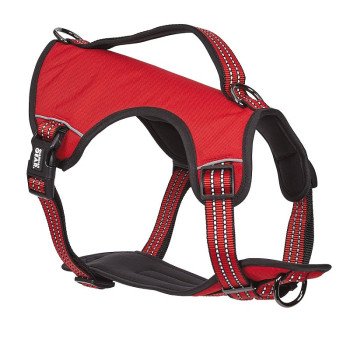 Guardian Gear ZA0031 10 83 Reflective Harness, 12 to 20 in, Fastening Method: O-Ring Strap, Nylon Harness, True Red