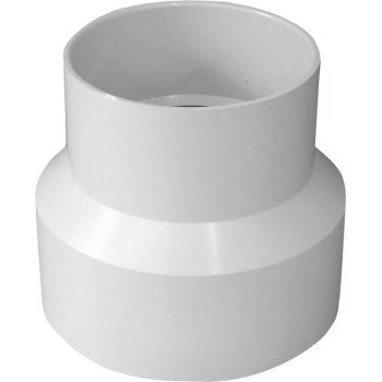 IPEX 414217BC Sewer Increaser Coupling with Stop, 4 x 3 in, Hub, PVC, White