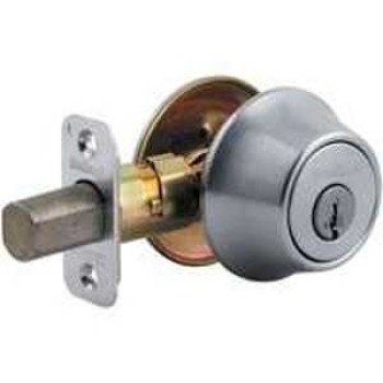 Kwikset 660 26D RCAL RCS Deadbolt, Metal, Satin Chrome, 2-3/8, 2-3/4 in Backset, K3 Keyway, 1-3/4 to 1-3/8 in Thick Door