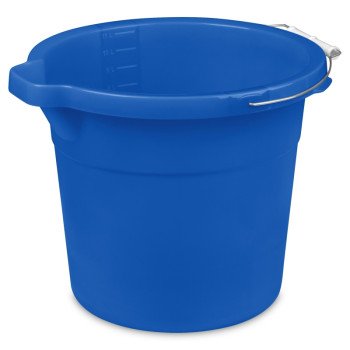 Sterilite 11234312 Spout Pail, 12 qt Capacity, Plastic, Blue